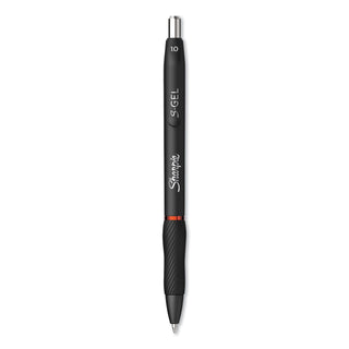 Sharpie® S-Gel™ S-Gel Retractable Gel Pen, Bold 1 mm, Red Ink, Black Barrel, Dozen (SAN2096136)