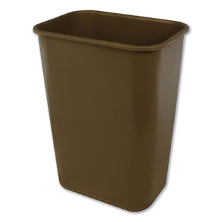 Impact® Soft-Sided Wastebasket, Rectangular, Polyethylene, 41 qt, Beige (IMP7703BEI)