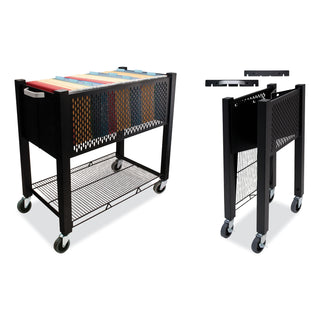 Vertiflex® InstaCart File Cart, 14.25w x 28.5d x 27.75h, Black (VRTVF53000)