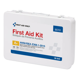 First Aid Only™ Unitized ANSI Compliant Class A Type III First Aid Kit for 25 People, 84 Pieces, Metal Case (ACM90568)