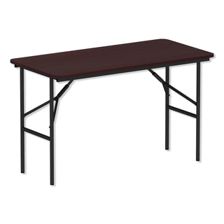Alera® Wood Folding Table, Rectangular, 48w x 23 7/8d x 29h, Mahogany (ALEFT724824MY)