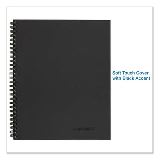 Cambridge® Wirebound Guided Business Notebook, Meeting Notes, Dark Gra, 11 x 8.25, 80 Sheets (MEA06132)
