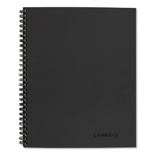 Cambridge® Wirebound Guided Business Notebook, Meeting Notes, Dark Gra, 11 x 8.25, 80 Sheets (MEA06132)