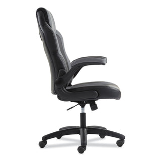 Sadie™ 9-One-One High-Back Racing Style Chair with Flip-Up Arms, Supports up to 225 lbs., Black Seat/Gray Back, Black Base (BSXVST911)