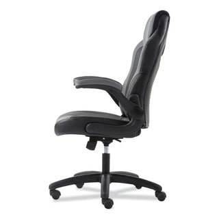 Sadie™ 9-One-One High-Back Racing Style Chair with Flip-Up Arms, Supports up to 225 lbs., Black Seat/Gray Back, Black Base (BSXVST911)