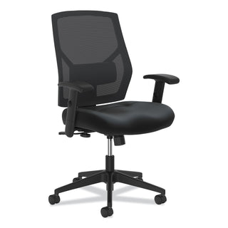 HON® Crio High-Back Task Chair, Supports up to 250 lbs., Black Seat/Black Back, Black Base (BSXVL581SB11T)