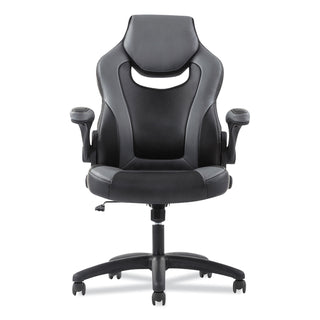 Sadie™ 9-One-One High-Back Racing Style Chair with Flip-Up Arms, Supports up to 225 lbs., Black Seat/Gray Back, Black Base (BSXVST911)