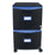Storex Two-Drawer Mobile Filing Cabinet, 14.75w x 18.25d x 26h, Black/Blue (STX61314U01C)