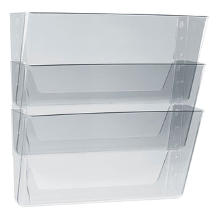 Storex Wall File, Legal 16 x 14, Three Pocket, Clear (STX70229U06C)