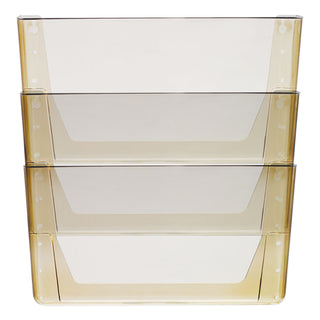 Storex Wall File, Letter, 13 x 14, Three Pocket, Smoke (STX70246U06C)
