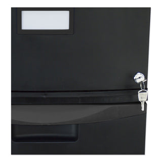 Storex Single-Drawer Mobile Filing Cabinet, 14.75w x 18.25d x 12.75h, Black (STX61264B01C)