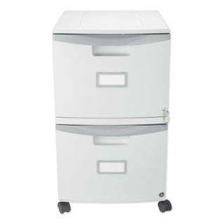 Storex Two-Drawer Mobile Filing Cabinet, 14.75w x 18.25d x 26h, Gray (STX61310B01C)