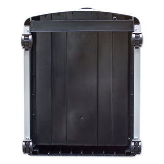 Storex Two-Drawer Mobile Filing Cabinet, Metal Siding, 19w x 15d x 23h, Silver/Black (STX61351U01C)