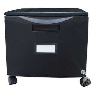 Storex Single-Drawer Mobile Filing Cabinet, 14.75w x 18.25d x 12.75h, Black (STX61264B01C)