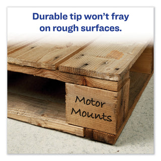 Avery® MARKS A LOT Regular Desk-Style Permanent Marker, Broad Chisel Tip, Black, Dozen (AVE07888)