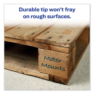 Avery® MARKS A LOT Regular Desk-Style Permanent Marker, Broad Chisel Tip, Green, Dozen (AVE07885)
