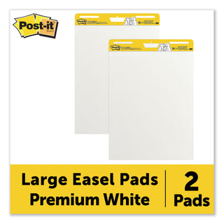 Post-it® Vertical-Orientation Self-Stick Easel Pads, Unruled, 30 White 25 x 30 Sheets, 2/Carton (MMM559)