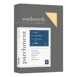 Southworth® Parchment Specialty Paper, 24 lb, 8.5 x 11, Gold, 500/Ream (SOU994C)