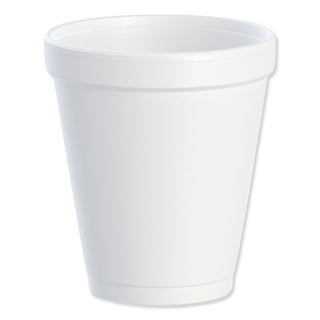 Dart® Foam Drink Cups, 8 oz, White, 25/Bag, 40 Bags/Carton (DRC8J8)