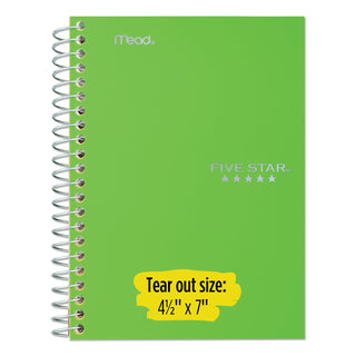 Five Star® Wirebound Notebook, 1 Subject, Medium/College Rule, Green Cover, 11 x 8.5, 100 Sheets (MEA72055) (MEA72055)