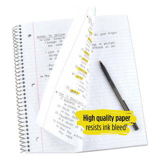Five Star® Wirebound Notebook, 1 Subject, Medium/College Rule, Green Cover, 11 x 8.5, 100 Sheets (MEA72055) (MEA72055)