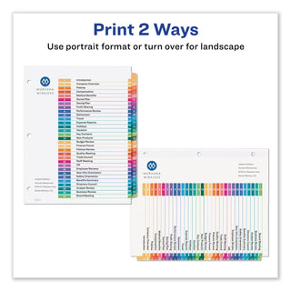 Avery® Customizable TOC Ready Index Multicolor Dividers, 31-Tab, Letter (AVE11129)