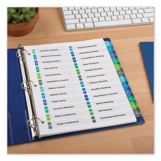 Avery® Customizable TOC Ready Index Double Column Multicolor Dividers, 24-Tab, Letter (AVE11321)