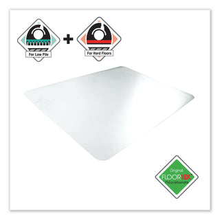 Floortex® Cleartex Unomat Anti-Slip Chair Mat for Hard Floors/Flat Pile Carpets, 35 x 47, Clear (FLREC128920ERA) (FLR128920ERA)