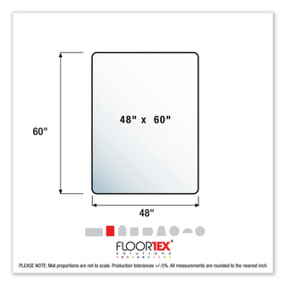 Floortex® Cleartex Unomat Anti-Slip Chair Mat for Hard Floors/Flat Pile Carpets, 60 x 48, Clear (FLREC1215020ERA) (FLR1215020ERA)