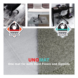 Floortex® Cleartex Unomat Anti-Slip Chair Mat for Hard Floors/Flat Pile Carpets, 35 x 47, Clear (FLREC128920ERA) (FLR128920ERA)