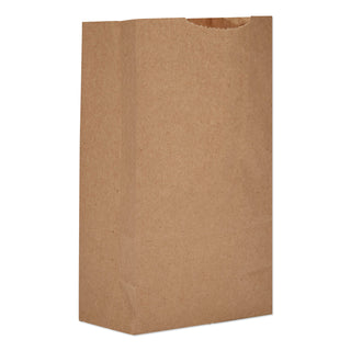 General Grocery Paper Bags, 52 lbs Capacity, #3, 4.75"w x 2.94"d x 8.56"h, Kraft, 500 Bags (BAGGX3-500)