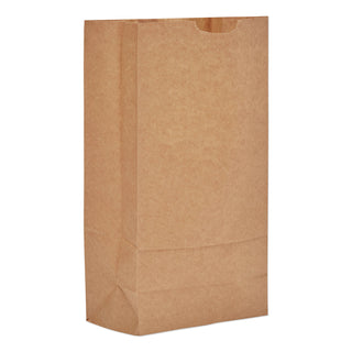 General Grocery Paper Bags, 35 lbs Capacity, #10, 6.31"w x 4.19"d x 13.38"h, Kraft, 500 Bags (BAGGK10-500)