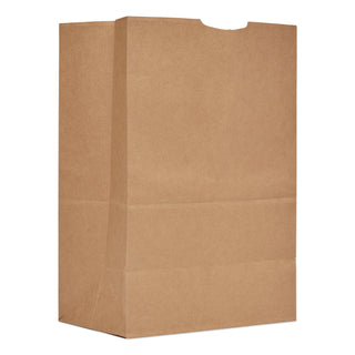 General Grocery Paper Bags, 52 lbs Capacity, 1/6 BBL, 12"w x 7"d x 17"h, Kraft, 500 Bags (BAGSK1652)