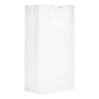 General #20 Paper Grocery Bag, 40lb White, Standard 8 1/4 x 5 5/16 x 16 1/8, 500 bags (BAGGW20500)