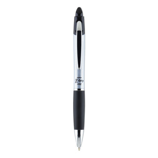 Zebra® Z-Grip MAX Retractable Ballpoint Pen, 1mm, Black Ink, Silver Barrel, Dozen (ZEB22410)