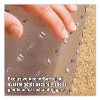 ES Robbins® EverLife Chair Mats for Medium Pile Carpet With Lip, 36 x 48, Clear (ESR122073)