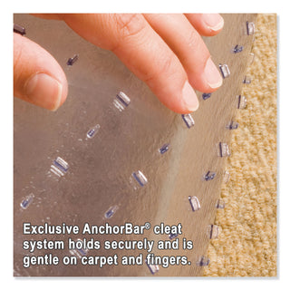 ES Robbins® Task Series Chair Mat with AnchorBar for Carpet up to 0.25", 36 x 48, Clear (ESR120023)