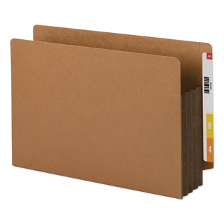 Smead™ Redrope Drop-Front End Tab File Pockets w/ Fully Lined Colored Gussets, 3.5" Exp, Legal Size, Redrope/Dark Brown, 10/Box (SMD74681)