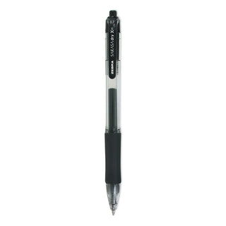 Zebra® Sarasa Dry Gel X20 Retractable Gel Pen, Medium 0.7mm, Black Ink, Smoke Barrel, 36/Pack (ZEB46136)