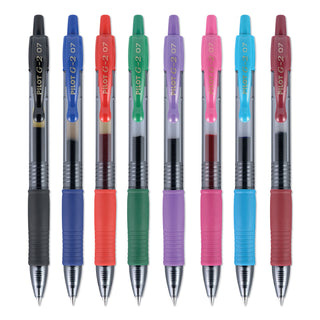 Pilot® G2 Premium Retractable Gel Pen, 0.7mm, Assorted Ink/Barrel, 8/Set (PIL31128)