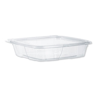 Dart® SafeSeal Tamper-Resistant, Tamper-Evident Deli Containers with Flat Lid, 35 oz, Clear, 200/Carton (DCCCH35DEF)