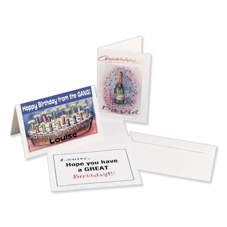 Avery® Half-Fold Greeting Cards, Inkjet, 5 1/2 x 8.5, Matte White, 30/Box w/Envelopes (AVE8316)