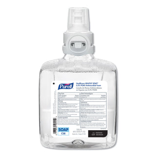 PURELL® Healthcare HEALTHY SOAP 0.5% PCMX Antimicrobial Foam, For CS8 Dispensers, Light Floral Scent, 1,200 mL, 2/Carton (GOJ787802CT)