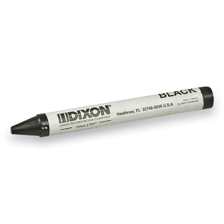 Dixon® Marking Crayons, Nontoxic, 5""x9/16"", Wax, 1dz., Black (DIX05005)