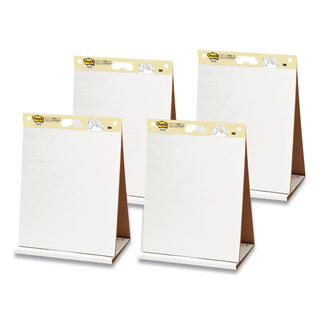 Post-it® Easel Pads Super Sticky Original Tabletop Easel Pad with Self-Stick Sheets, Unruled, 20 x 23, White, 20 Sheets, 4/Pack (MMM563VAD4PK)
