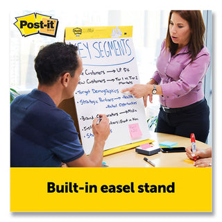 Post-it® Easel Pads Super Sticky Original Tabletop Easel Pad with Self-Stick Sheets, Unruled, 20 x 23, White, 20 Sheets, 4/Pack (MMM563VAD4PK)
