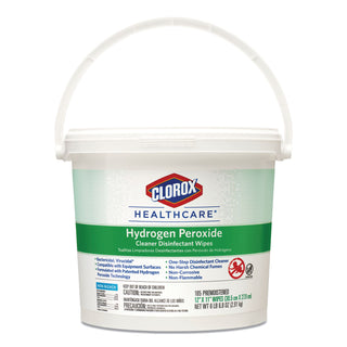 Clorox Healthcare® Hydrogen Peroxide Cleaner Disinfectant Wipes, 11 X 12, 185/canister, 2/carton (CLO30826)