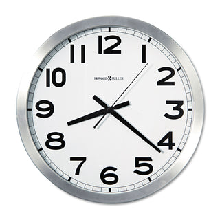 Howard Miller® Spokane Wall Clock, 15.75" Overall Diameter, Silver Case, 1 AA (sold separately) (MIL625450)
