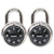 Master Lock® Combination Lock, Stainless Steel, 1 7/8" Wide, Black Dial, 2/Pack (MLK1500T)