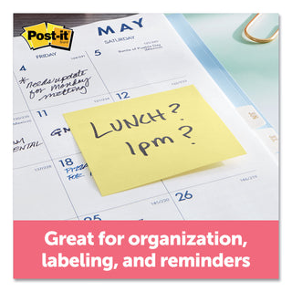 Post-it® Original Pads in Canary Yellow, 3" x 3", 100 Sheets/Pad, 12 Pads/Pack (MMM654YW)